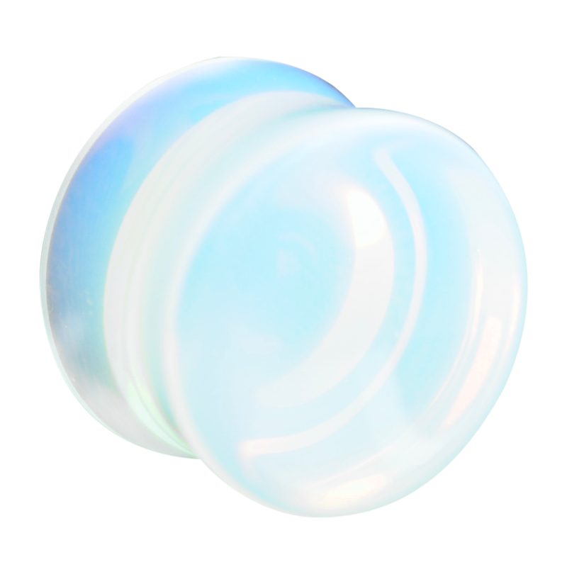 Natural Stone Double Concave Plug Opalite (Price for Pair) Orecchio