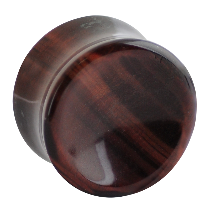 Natural Stone Double Concave Plug Brown Tiger Eye (Price for Pair) Orecchio