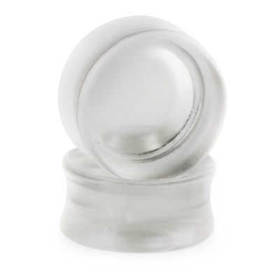 White Quartz Concave Ear Plug Orecchio