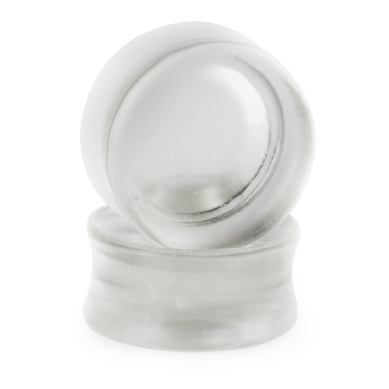 White Quartz Concave Ear Plug Orecchio