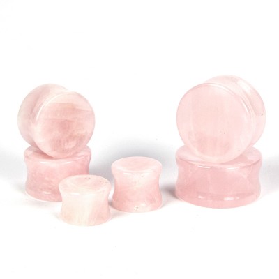 Rose Quartz Concave Ear Plug Orecchio
