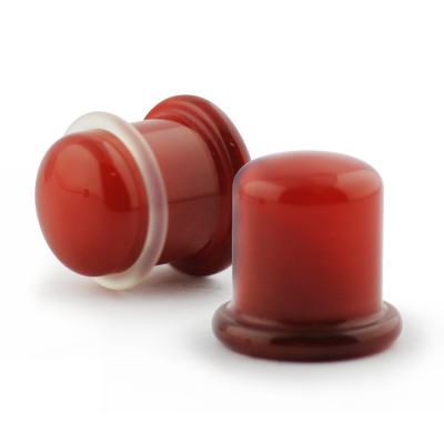 Single Flare Stone Plug Carnelian (Price for Pair) Orecchio