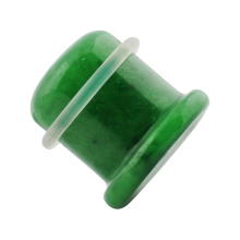 Single Flare Stone Plug Green Jade (Price for Pair)