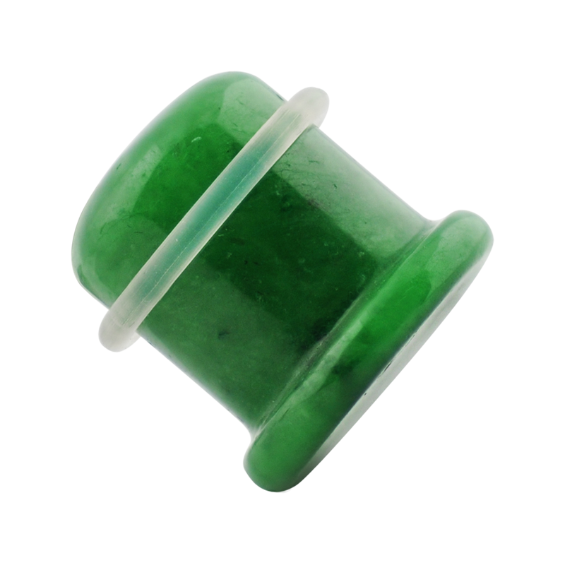 Single Flare Stone Plug Green Jade (Price for Pair) Orecchio