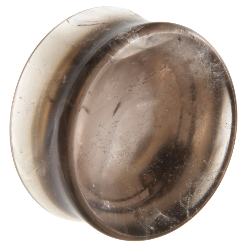 Smoky Quartz Concave Ear Plug Orecchio