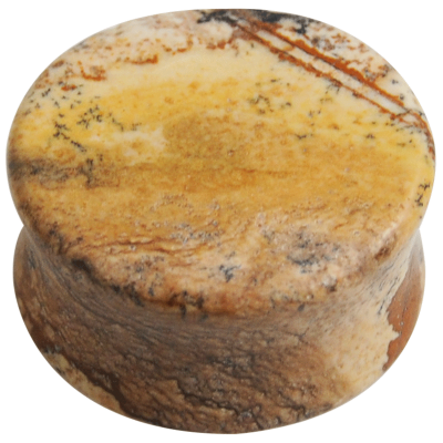 Picture Jasper Stone Plug (Price for Pair) Orecchio