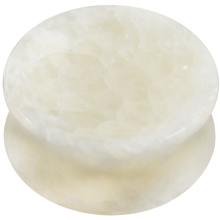 White Onyx Concave Ear Plug