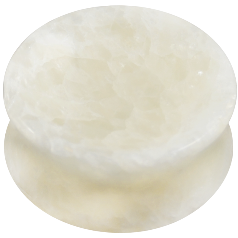White Onyx Concave Ear Plug Orecchio