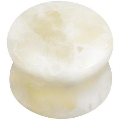 White Onyx Double Flare Convex Plug Orecchio