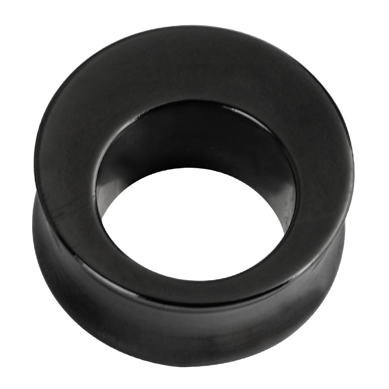 Black Titanium Pvd Flared Half Moon Plug Orecchio