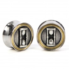 El Rana Titanium Brass Plug with Silver Hourglass (Price for Pair)