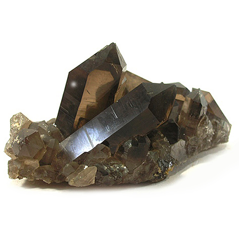 Titanium Plug with Natural AAA Quality Cabochon Cut Stone Smoky Quartz (Price for Pair) Orecchio