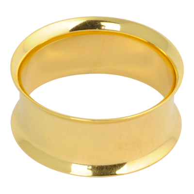 Gold Steel Double Flared Eyelet Orecchio