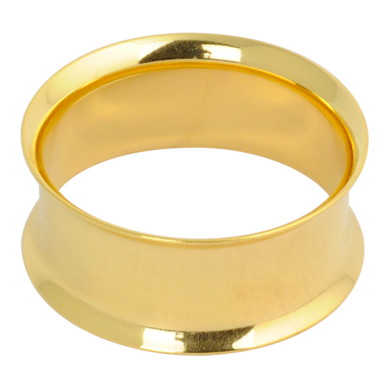 Gold Steel Double Flared Eyelet Orecchio