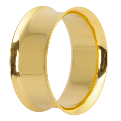 Gold Steel Double Flared Eyelet Orecchio