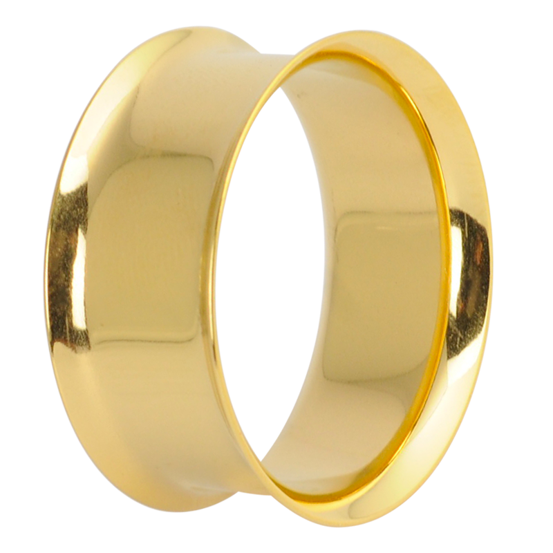 Gold Steel Double Flared Eyelet Orecchio