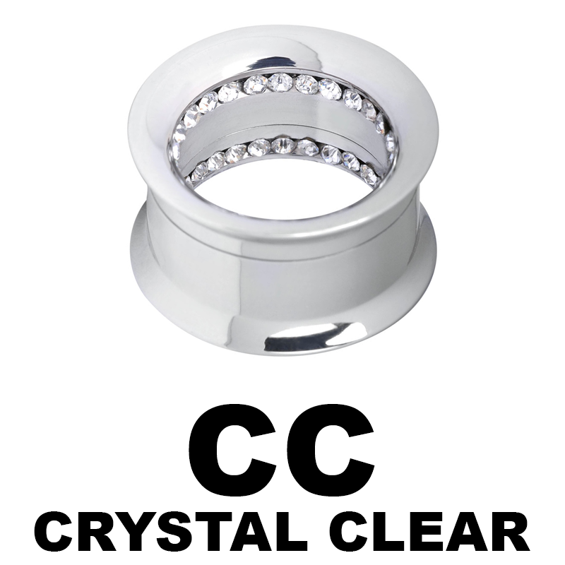 Internally Threaded Double Jewelled Tunnel Orecchio