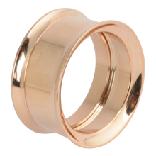 Internally Threaded Steel Rose Gold PVD Double Flared Eyelet