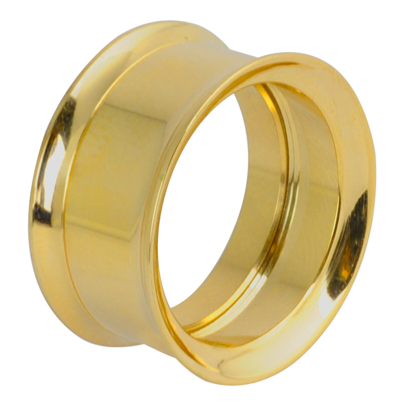 Internally Threaded Steel Gold PVD Double Flared Eyelet Orecchio