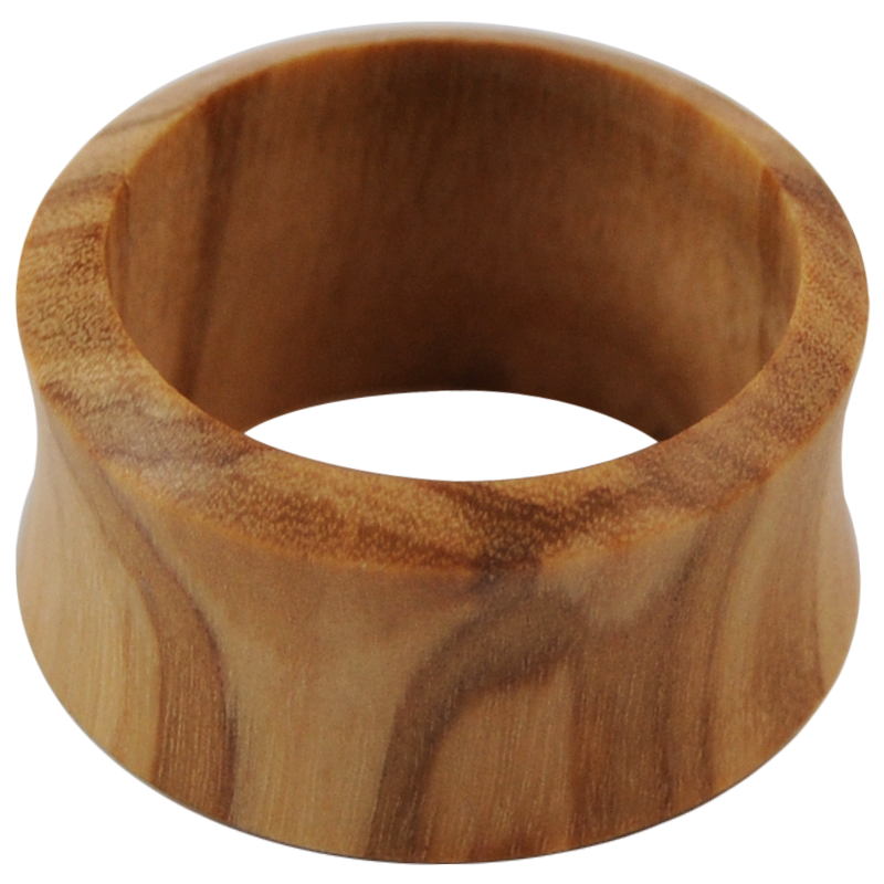 Solid Olive Wood Tunnel Orecchio