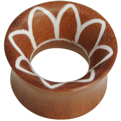 Flared Wood Tunnel Orecchio