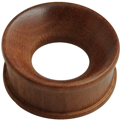 Concave Sawo Wood Tunnel Orecchio