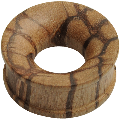 Concave Zebra Wood Tamarind Tunnel Orecchio