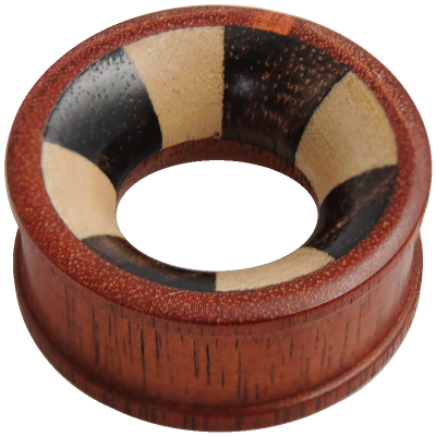 Stripped Pattern Wood Tunnel Orecchio