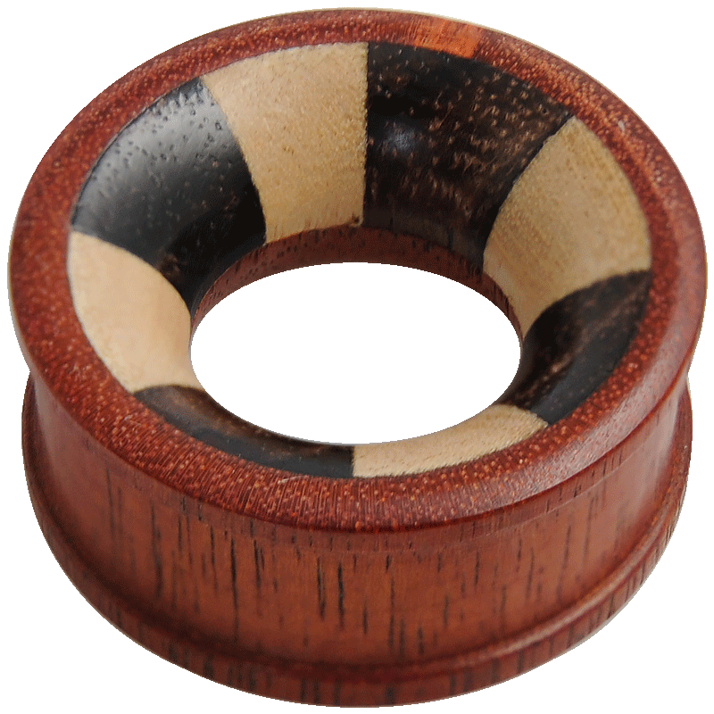 Stripped Pattern Wood Tunnel Orecchio