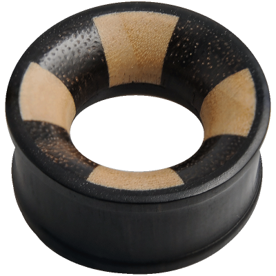 Stripped Pattern Wood Tunnel Orecchio