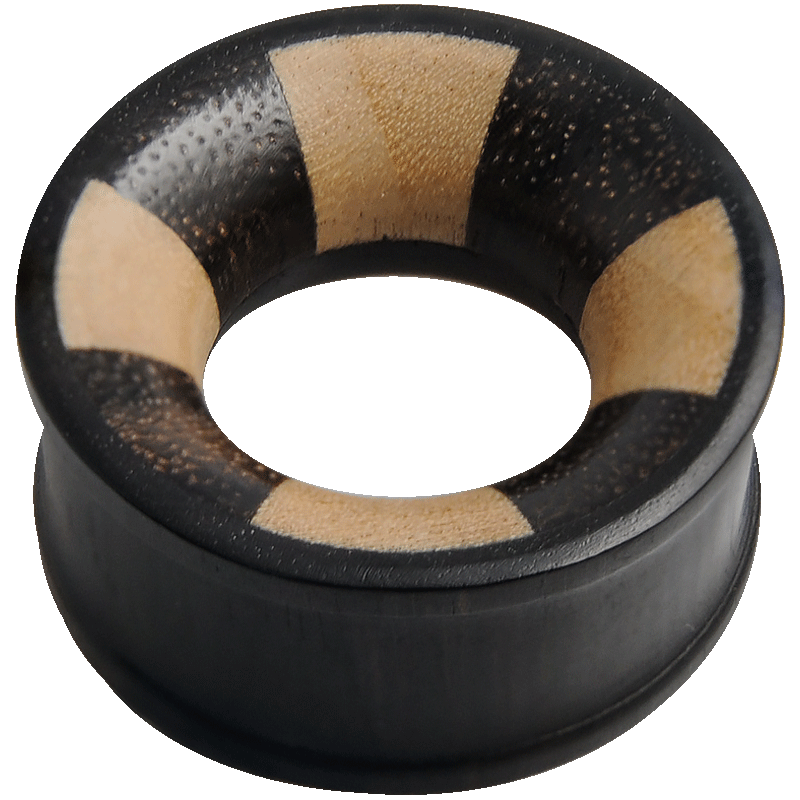 Stripped Pattern Wood Tunnel Orecchio