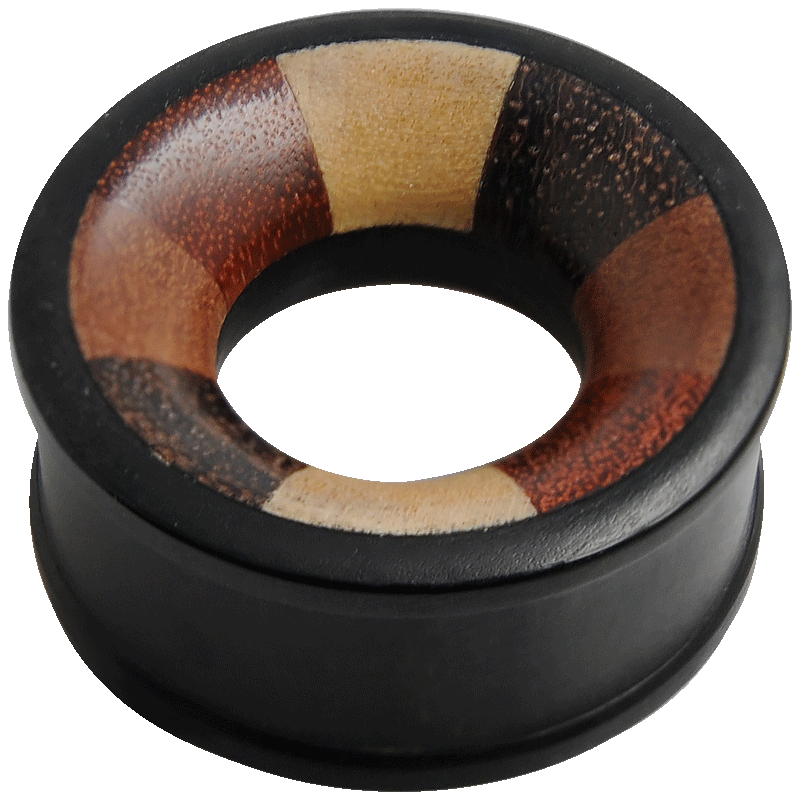 Stripped Pattern Wood Tunnel Orecchio