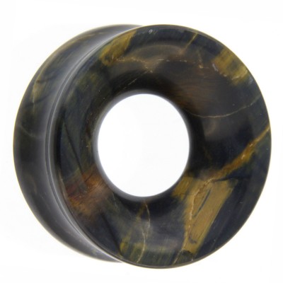 Blue Tiger Eyes Concave Ear Tunnel Orecchio