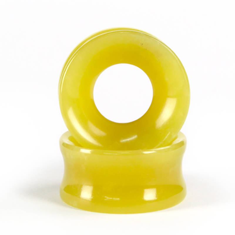 Green Quartz Concave Ear Tunnel Orecchio