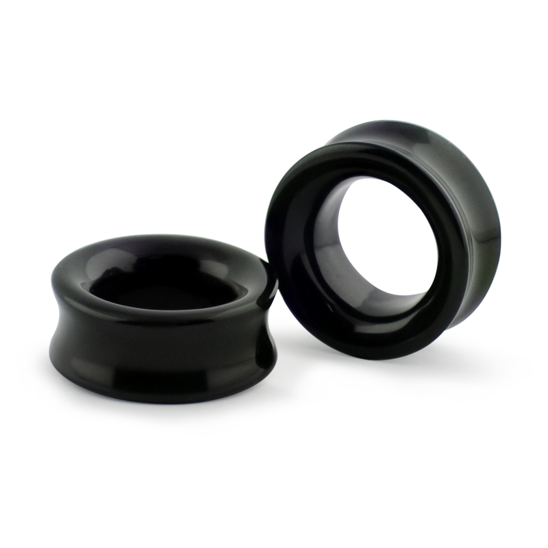 Natural Stone Eyelet Onyx (Price for Pair) Orecchio