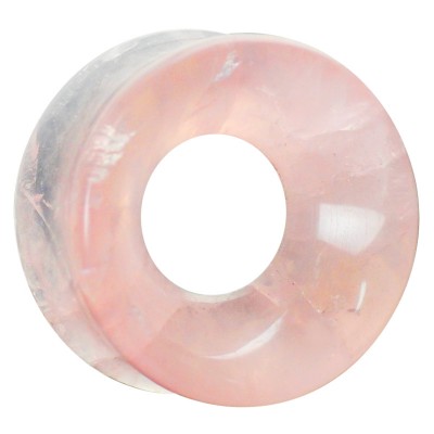 Rose Quartz Concave Ear Tunnel Ear
