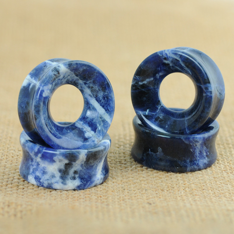 Sodalite Concave Ear Tunnel Ear
