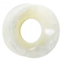White Onyx Concave Ear Tunnel