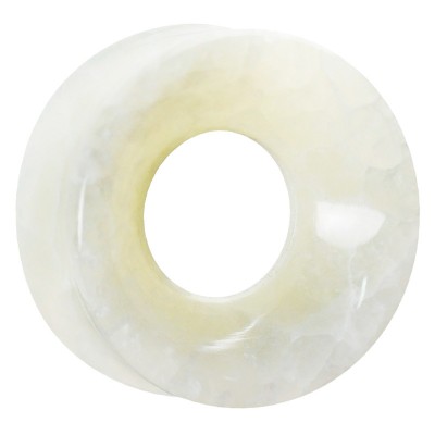 White Onyx Concave Ear Tunnel Ear