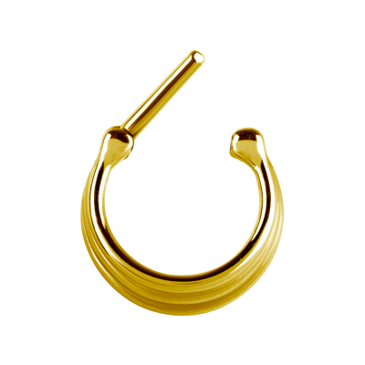 Zircon Steel Septum Clicker 3 Rings Concave Shape Setto