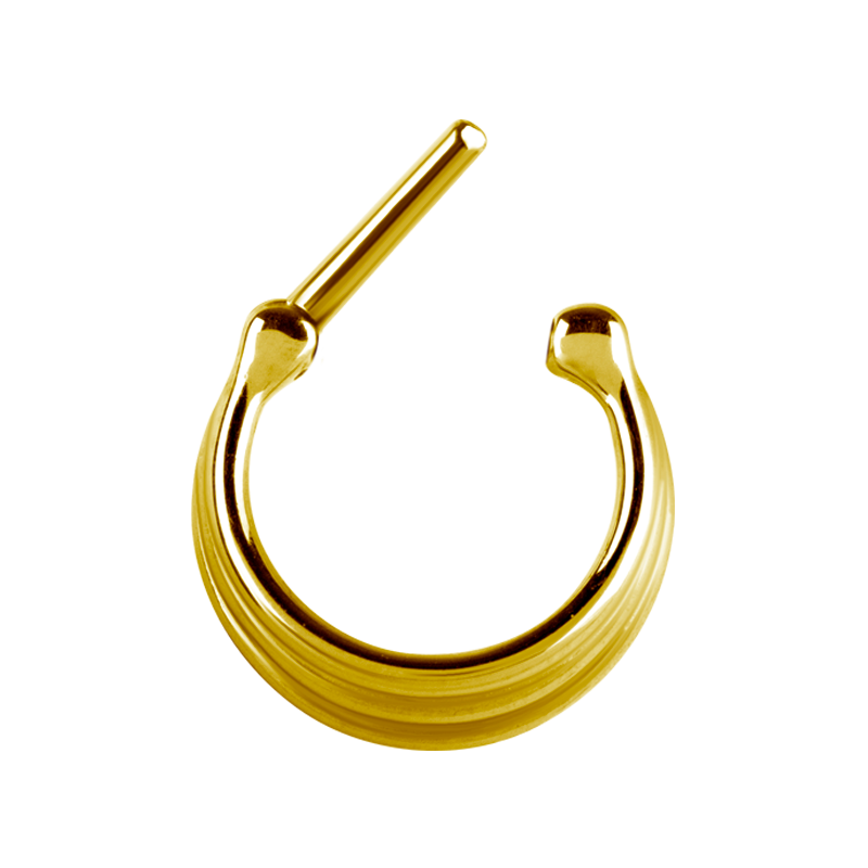 Zircon Steel Septum Clicker 3 Rings Concave Shape Setto