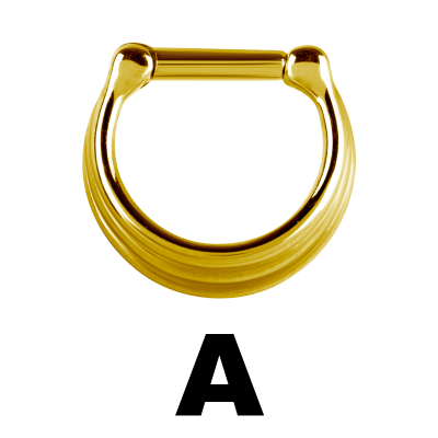 Zircon Steel Septum Clicker 3 Rings Concave Shape Setto