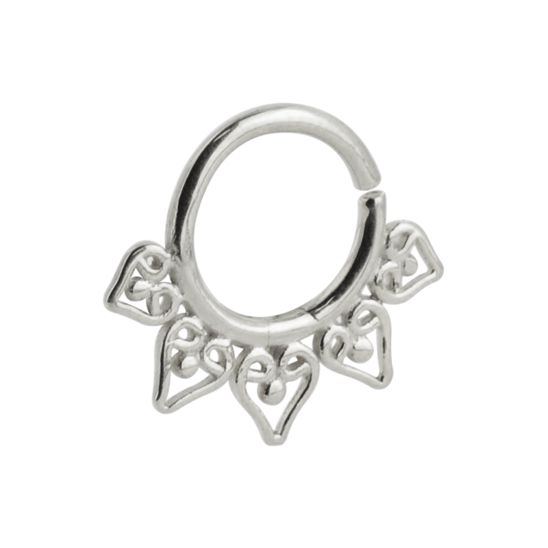Silver Indian Ornament Septum ring Setto