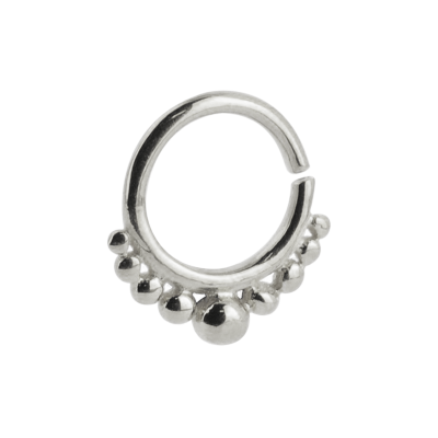 Silver Indian Ornament Septum Ring Setto