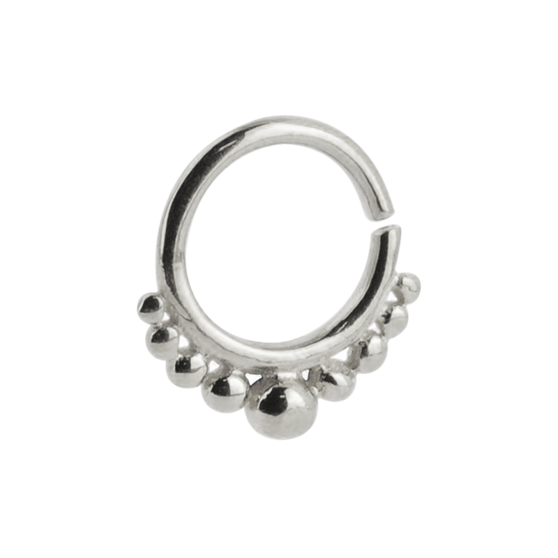 Silver Indian Ornament Septum Ring Setto