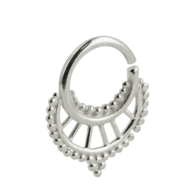 Silver Indian Ornament Septum Ring Setto