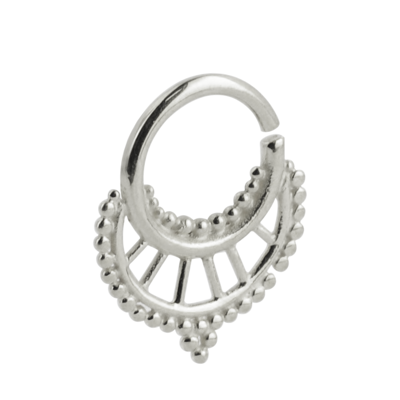 Silver Indian Ornament Septum Ring Setto