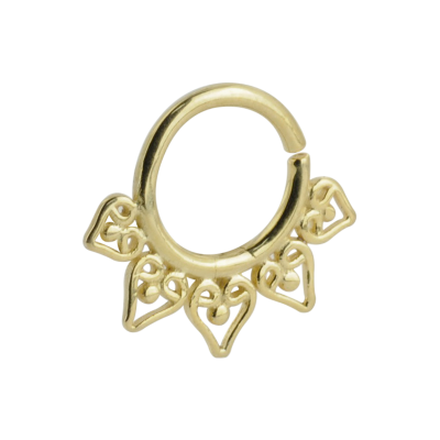 Silver Gold Plated Indian Ornament Septum ring Setto