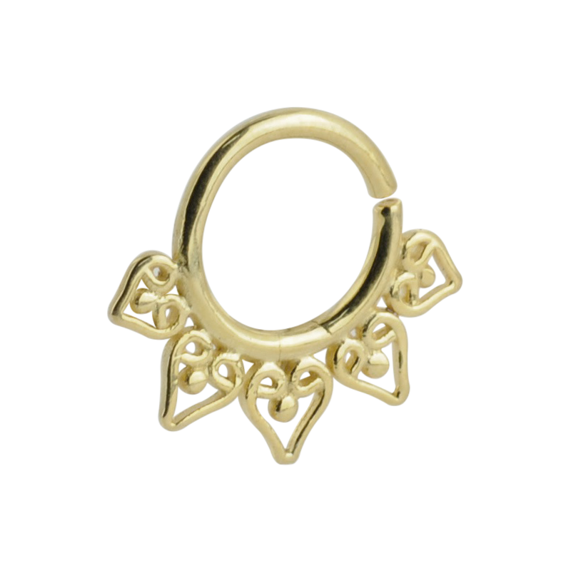 Silver Gold Plated Indian Ornament Septum ring Setto
