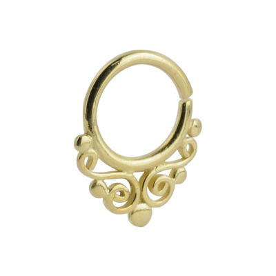 Silver Gold Plated Indian Ornament Septum ring Setto